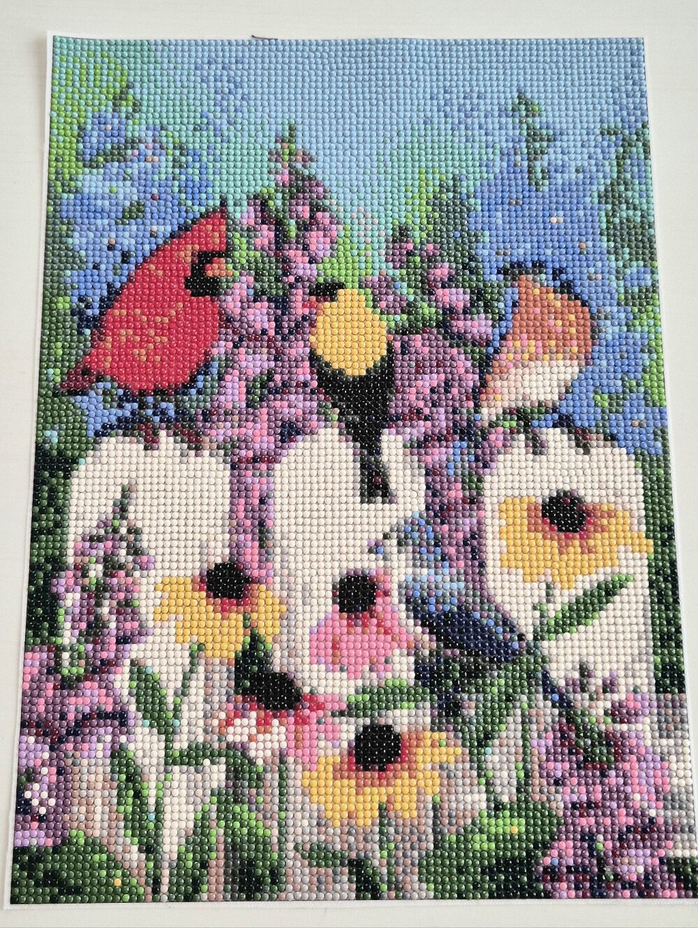 3 For $15 Completed Diamond Art Painting Birds On Fence